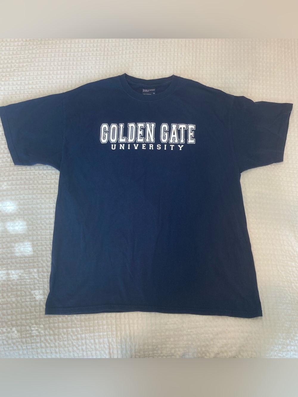 MV Sport Golden Gate University Blue Short Sleeve T-Shirt, Size XL